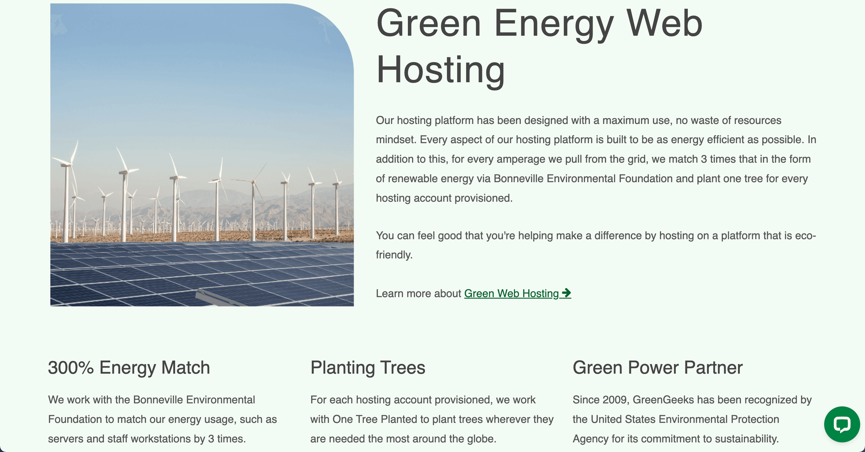 GreenGeeks Green Energy Information