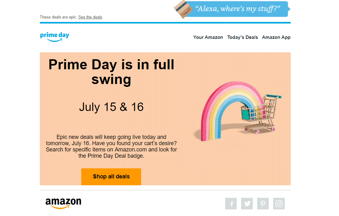 Prime Day Email Automation Screenshot