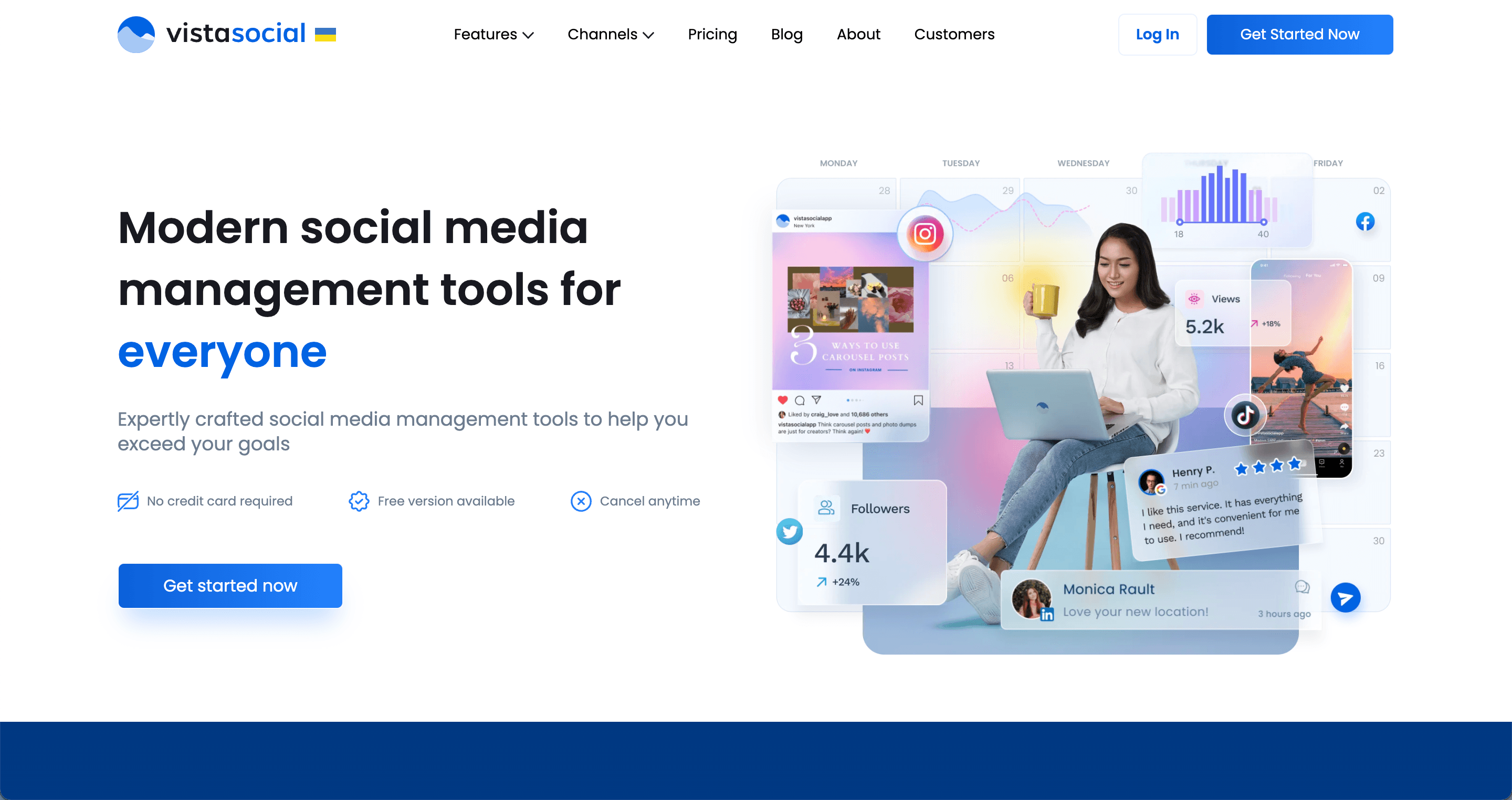 Vista Social Homepage