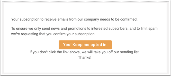 Double Opt-in Email HubSpot