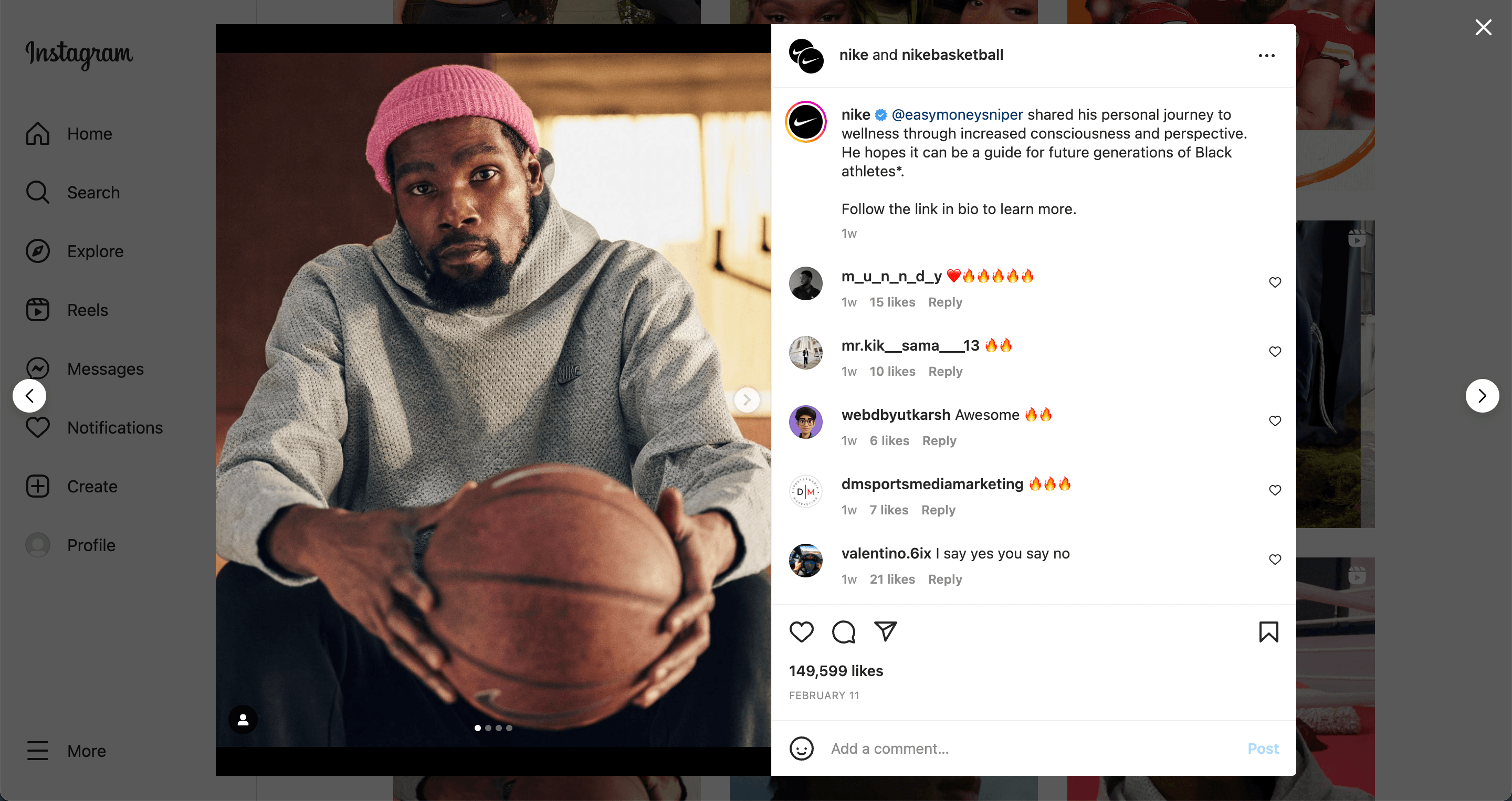 Nike Instagram Post Campaign